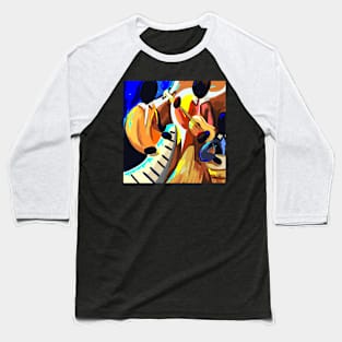 Abstract music art jazz  print jamaican Baseball T-Shirt